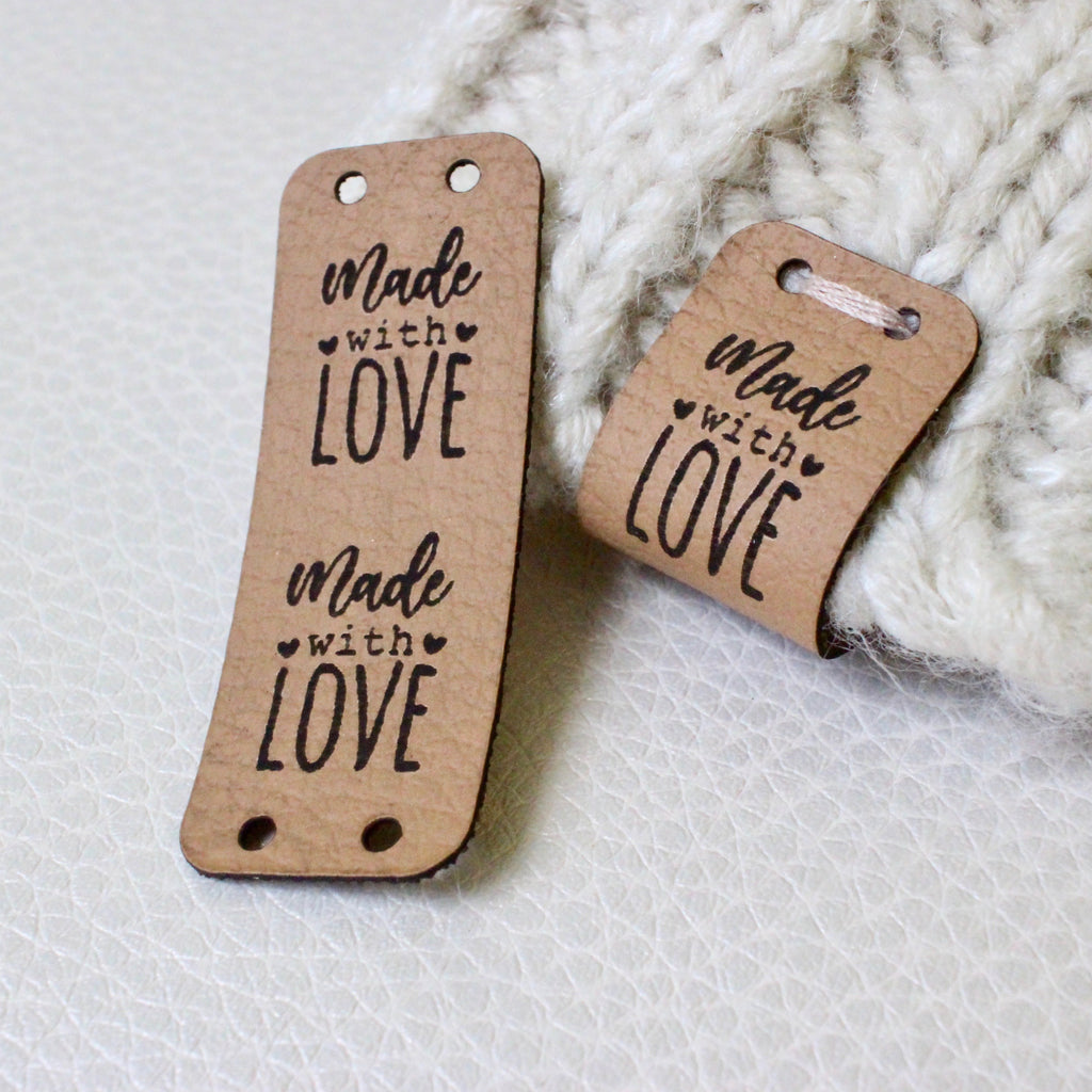 Wooden Personalised Handmade Gift Tags Handmade with love and your name  labels