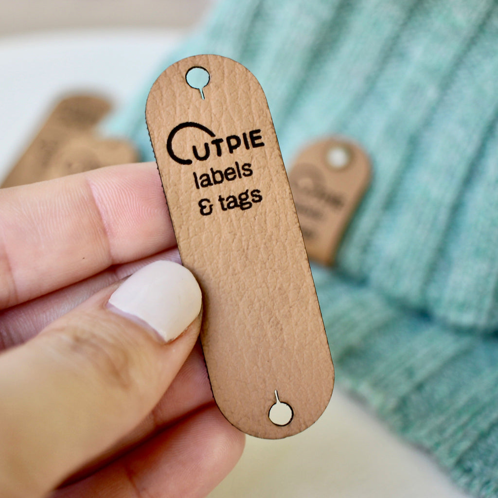 Custom Wooden tags with personalized logo - 100 pcs set – Cutpie Studio