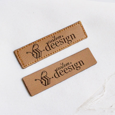 Wholesale custom leather labels and tags for clothing